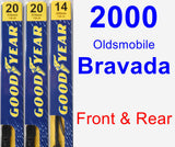 Front & Rear Wiper Blade Pack for 2000 Oldsmobile Bravada - Premium