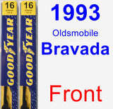 Front Wiper Blade Pack for 1993 Oldsmobile Bravada - Premium