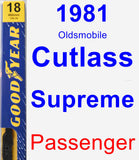 Passenger Wiper Blade for 1981 Oldsmobile Cutlass Supreme - Premium