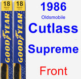 Front Wiper Blade Pack for 1986 Oldsmobile Cutlass Supreme - Premium