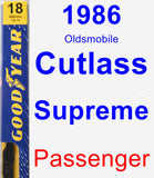 Passenger Wiper Blade for 1986 Oldsmobile Cutlass Supreme - Premium