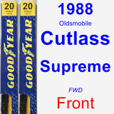 Front Wiper Blade Pack for 1988 Oldsmobile Cutlass Supreme - Premium