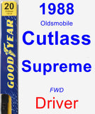 Driver Wiper Blade for 1988 Oldsmobile Cutlass Supreme - Premium