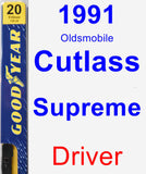 Driver Wiper Blade for 1991 Oldsmobile Cutlass Supreme - Premium