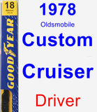 Driver Wiper Blade for 1978 Oldsmobile Custom Cruiser - Premium