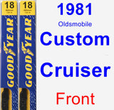 Front Wiper Blade Pack for 1981 Oldsmobile Custom Cruiser - Premium