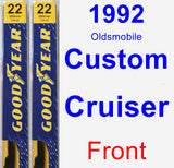 Front Wiper Blade Pack for 1992 Oldsmobile Custom Cruiser - Premium