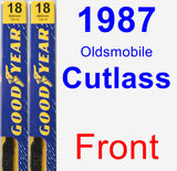 Front Wiper Blade Pack for 1987 Oldsmobile Cutlass - Premium