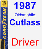 Driver Wiper Blade for 1987 Oldsmobile Cutlass - Premium