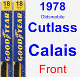 Front Wiper Blade Pack for 1978 Oldsmobile Cutlass Calais - Premium