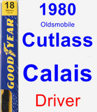 Driver Wiper Blade for 1980 Oldsmobile Cutlass Calais - Premium