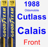 Front Wiper Blade Pack for 1988 Oldsmobile Cutlass Calais - Premium