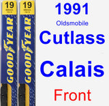 Front Wiper Blade Pack for 1991 Oldsmobile Cutlass Calais - Premium