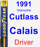 Driver Wiper Blade for 1991 Oldsmobile Cutlass Calais - Premium