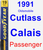 Passenger Wiper Blade for 1991 Oldsmobile Cutlass Calais - Premium