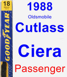 Passenger Wiper Blade for 1988 Oldsmobile Cutlass Ciera - Premium