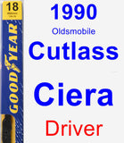 Driver Wiper Blade for 1990 Oldsmobile Cutlass Ciera - Premium