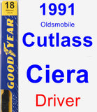 Driver Wiper Blade for 1991 Oldsmobile Cutlass Ciera - Premium