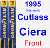 Front Wiper Blade Pack for 1995 Oldsmobile Cutlass Ciera - Premium