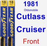 Front Wiper Blade Pack for 1981 Oldsmobile Cutlass Cruiser - Premium