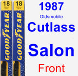 Front Wiper Blade Pack for 1987 Oldsmobile Cutlass Salon - Premium