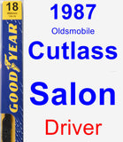 Driver Wiper Blade for 1987 Oldsmobile Cutlass Salon - Premium