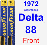 Front Wiper Blade Pack for 1972 Oldsmobile Delta 88 - Premium