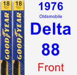 Front Wiper Blade Pack for 1976 Oldsmobile Delta 88 - Premium