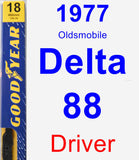 Driver Wiper Blade for 1977 Oldsmobile Delta 88 - Premium