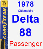 Passenger Wiper Blade for 1978 Oldsmobile Delta 88 - Premium