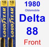 Front Wiper Blade Pack for 1980 Oldsmobile Delta 88 - Premium