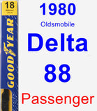 Passenger Wiper Blade for 1980 Oldsmobile Delta 88 - Premium