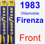 Front Wiper Blade Pack for 1983 Oldsmobile Firenza - Premium