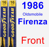 Front Wiper Blade Pack for 1986 Oldsmobile Firenza - Premium