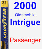 Passenger Wiper Blade for 2000 Oldsmobile Intrigue - Premium