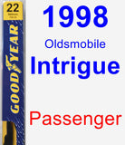 Passenger Wiper Blade for 1998 Oldsmobile Intrigue - Premium