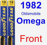 Front Wiper Blade Pack for 1982 Oldsmobile Omega - Premium