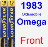 Front Wiper Blade Pack for 1983 Oldsmobile Omega - Premium