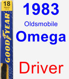 Driver Wiper Blade for 1983 Oldsmobile Omega - Premium