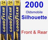 Front & Rear Wiper Blade Pack for 2000 Oldsmobile Silhouette - Premium