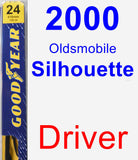 Driver Wiper Blade for 2000 Oldsmobile Silhouette - Premium