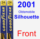 Front Wiper Blade Pack for 2001 Oldsmobile Silhouette - Premium
