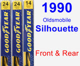 Front & Rear Wiper Blade Pack for 1990 Oldsmobile Silhouette - Premium