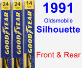 Front & Rear Wiper Blade Pack for 1991 Oldsmobile Silhouette - Premium