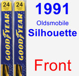 Front Wiper Blade Pack for 1991 Oldsmobile Silhouette - Premium