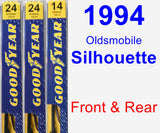 Front & Rear Wiper Blade Pack for 1994 Oldsmobile Silhouette - Premium