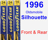 Front & Rear Wiper Blade Pack for 1996 Oldsmobile Silhouette - Premium