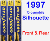 Front & Rear Wiper Blade Pack for 1997 Oldsmobile Silhouette - Premium