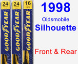 Front & Rear Wiper Blade Pack for 1998 Oldsmobile Silhouette - Premium