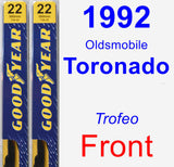 Front Wiper Blade Pack for 1992 Oldsmobile Toronado - Premium